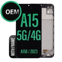 Samsung Galaxy A15 4G / A155F / A15 5G / A156B Frontcover + Lcd + Touch + (EARPIECE + VIBRATION) Black Grade A (HQS - WARRANTY AFTER INSTALLATION) .note.