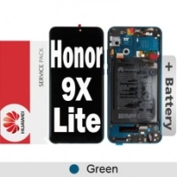 Huawei Honor 9X Lite Frontcover + Lcd + Touch Green / Blue Original (Service Pack)