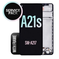 Samsung Galaxy A21s / A217F Frontcover + Lcd + Touch Black Original (Service Pack)