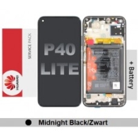 Huawei P40 Lite Frontcover + Lcd + Touch Midnight Black Original (Service Pack)