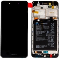 Huawei Nova Smart Frontcover + Lcd + Touch Grey Original (Service Pack)