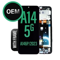 Samsung Galaxy A14 5G / A146P Frontcover + Lcd + Touch + (EARPIECE + VIBRATION) Black Grade A (HQS - WARRANTY AFTER INSTALLATION) .note.