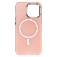 iPhone 12 Pro Max Silicone Magnetic Frosted Case Pink