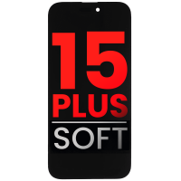 iPhone 15 Plus Lcd  + Touch Black SOFT OLED Grade A+ (WARRANTY AFTER INSTALLATION) .note.
