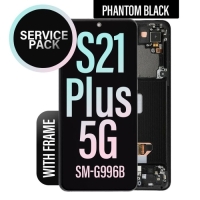 Samsung Galaxy S21 Plus 5G / G996B Frontcover + Lcd + Touch (NO CAMERA) Phantom Black Original (Service Pack)