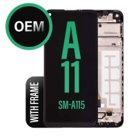 Samsung Galaxy A11 / A115F Frontcover + Lcd + Touch Black Grade A
