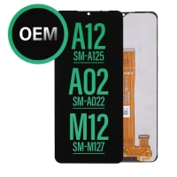 Samsung Galaxy A12 / A125F  Lcd + Touch Black (NO FRAME) Grade A