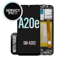 Samsung Galaxy A20e / A202F Frontcover + Lcd + Touch Black Original (Service Pack)