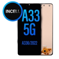 Samsung Galaxy A33 5G / A336B  Lcd (INCELL) + Touch (NO FRAME) (NO FINGERPRINT) Black Grade A (HQS - WARRANTY AFTER INSTALLATION) .note.
