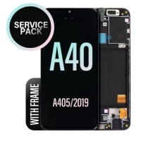 Samsung Galaxy A40 / A405F Frontcover + Lcd + Touch Black Original (Service Pack)