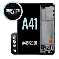 Samsung Galaxy A41 / A415F Frontcover + Lcd + Touch Black Original (Service Pack)