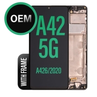 Samsung A426B / Galaxy A42 5G Frontcover + Lcd (INCELL)  + Touch Black (NO FINGERPRINT) Grade A