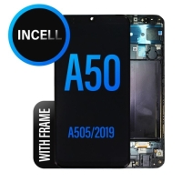Samsung Galaxy A50 / A505F Frontcover + Lcd (NO FINGERPRINT) + Touch + Black Grade A (HQS - WARRANTY AFTER INSTALLATION) .note.