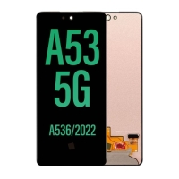 Samsung Galaxy A53 5G / A536B  Lcd + Touch (NO FRAME) BLACK (NO FINERPRINT) Grade A (HQS - WARRANTY AFTER INSTALLATION) .note.