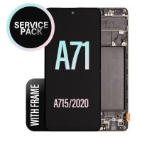 Samsung Galaxy A71 / A715F Frontcover + Lcd + Touch Black Original (Service Pack)
