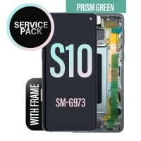 Samsung Galaxy S10 / G973F Frontcover + Lcd + Touch GREEN Original (Service Pack)