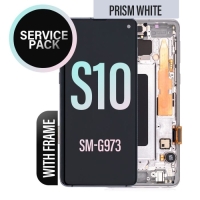 Samsung Galaxy S10 / G973F Frontcover + Lcd + Touch WHITE Original (Service Pack)