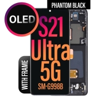Samsung Galaxy S21 Ultra 5G / G998B Frontcover +  Lcd (OLED) + Touch Black Grade A+