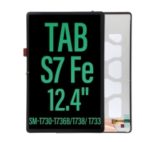 Samsung T730 / T733 / T736 / Galaxy TAB S7 FE WiFi 5G 2021 Lcd + Touch REFURB. (as New) Black Original