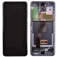 Samsung Galaxy S20 / S20 5G / G980F / G981B Frontcover + Lcd + Touch (NO CAMERA) Cloud Blue Original (Service Pack)