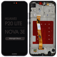 Huawei P20 Lite Frontcover + Lcd + Touch Black REFURB. (as New) Original