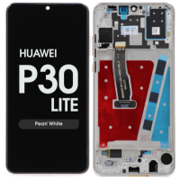 Huawei P30 Lite Frontcover + Lcd   (IPS) + Touch White Grade A