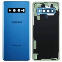 Samsung Galaxy S10 Plus / G975F Battery Cover + Camera Lens Blue Grade A