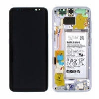 Samsung Galaxy S8 Plus / G955F Frontcover + Lcd + Touch + BATTERY Silver Original (Service Pack)