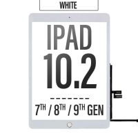 iPad 7th Gen. / iPad 8th Gen. 10.2 (2019) (2020) Touch + Home Button + Adhesive Tape White Grade A