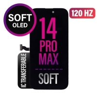 iPhone 14 Pro Max Lcd + Touch (120Hz) Black SOFT OLED Grade A+ (REMOVABLE IC) (WARRANTY AFTER INSTALLATION) .note.