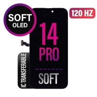 iPhone 14 Pro Lcd + Touch (120Hz) Black SOFT OLED Grade A+ (REMOVABLE IC) (WARRANTY AFTER INSTALLATION) .note.