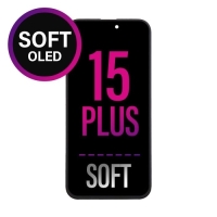 iPhone 15 Plus Lcd  + Touch Black SOFT OLED Grade A+ (WARRANTY AFTER INSTALLATION) .note.