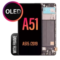 Samsung Galaxy A51 / A515F Frontcover + Lcd (OLED) + Touch Black Grade A+ (HQS - WARRANTY AFTER INSTALLATION) .note.
