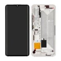 Xiaomi Mi Note 10 / Mi Note 10 Pro Frontcover + Lcd + Touch White / Silver Original (Service Pack)
