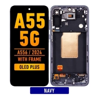 Samsung Galaxy A55 5G / A556B Frontcover + Lcd  (SOFT OLED) Black / Navy Grade A+