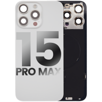 iPhone 15 Pro Max Back Cover Magsafe + Camera Lens White Titanium Grade A