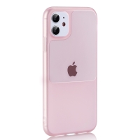 iPhone 12 Pro Max Silicone Window Case Pink