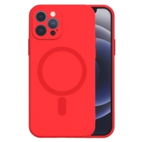 iPhone 12 Pro Silicone Protect Magsafe Case Red