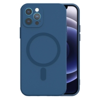 iPhone 14 Pro Max Silicone Protect Magsafe Case Navy