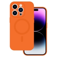iPhone 15 Pro Max Silicone Protect Magsafe Case Light Orange