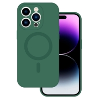 iPhone 15 Silicone Protect Magsafe Case Green