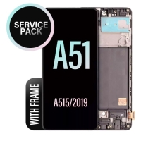 Samsung Galaxy A51 / A515F Frontcover + Lcd + Touch Black  Original (Service Pack)