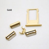 iPhone 11 Pro / 11 Pro Max Sim Tray Holder + Side Key Button (Set 4pcs) Gold