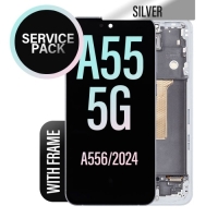 Samsung Galaxy A55 5G / A556B Frontcover + Lcd + Touch Blue Ice / Silver Original (Service Pack)
