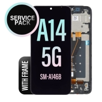 Samsung Galaxy A14 5G / A146B Frontcover + Lcd + Touch (NO EURO VERSION) Black  REFURB. (as New) Original