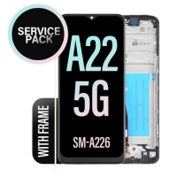 Samsung Galaxy A22 5G / A226B Frontcover + Lcd + Touch Black Original (Service Pack)