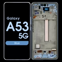 Samsung Galaxy A53 5G / A536B Frontcover + Lcd (SOFT OLED) + Touch  Light Blue Grade A+