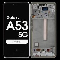 Samsung Galaxy A53 5G / A536B Frontcover + Lcd (SOFT OLED) + Touch  White Grade A+