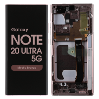 Samsung Galaxy Note 20 Ultra 5G / N985F / N986B Frontcover + Lcd (SOFT OLED) + Touch Bronze Grade A+ (HQS - WARRANTY AFTER INSTALLATION) .note.