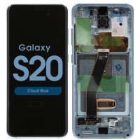 Samsung Galaxy S20 / S20 5G / G980F / G981B Frontcover + Lcd (SOFT OLED) + Touch Cloud Blue Grade A+ (HQS - WARRANTY AFTER INSTALLATION) .note.